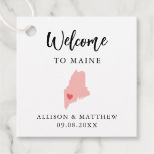 Any Colour Maine Wedding Welcome Bag Favour Tags