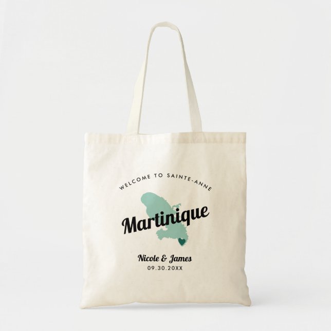 Any Colour Martinique Wedding Welcome Bag, Tote Bag (Front)