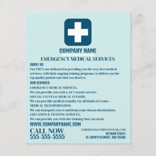 Any Colour Medical Symbol, EMT, Paramedic Flyer