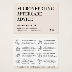 Any Colour Microneedling Aftercare Instruction Car