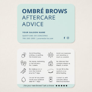 Any Colour Mint Ombre Powder Brows Aftercare Advic