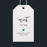 Any Colour Mint to Be Gift Tag, Wedding Mints Tag, Gift Tags<br><div class="desc">These are the perfect little gift tags. You may edit the colours for any part of this design. To change colours,  click personalise and then "edit using the design tool." Select the element you wish to edit,  then use the tools to make the changes.</div>
