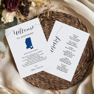 Any Colour Mississippi Wedding Welcome Itinerary
