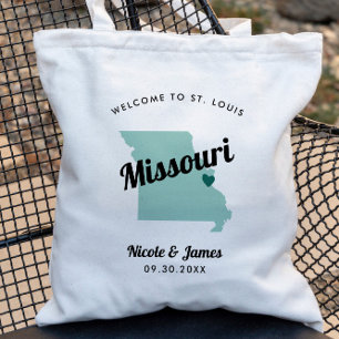 Any Colour Missouri Map Wedding Welcome Bag, Tote Bag