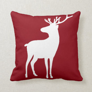 Any Colour Monogram Reindeer 2 Sided Pillow