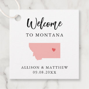 Any Colour Montana Wedding Welcome Bag Favour Tags