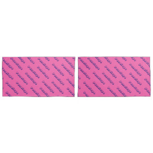 Any Colour Name Collage Custom Script Repeating Pillowcase