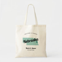 Any Colour Nebraska Map Wedding Welcome Bag,