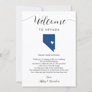 Any Colour Nevada Wedding Welcome Itinerary