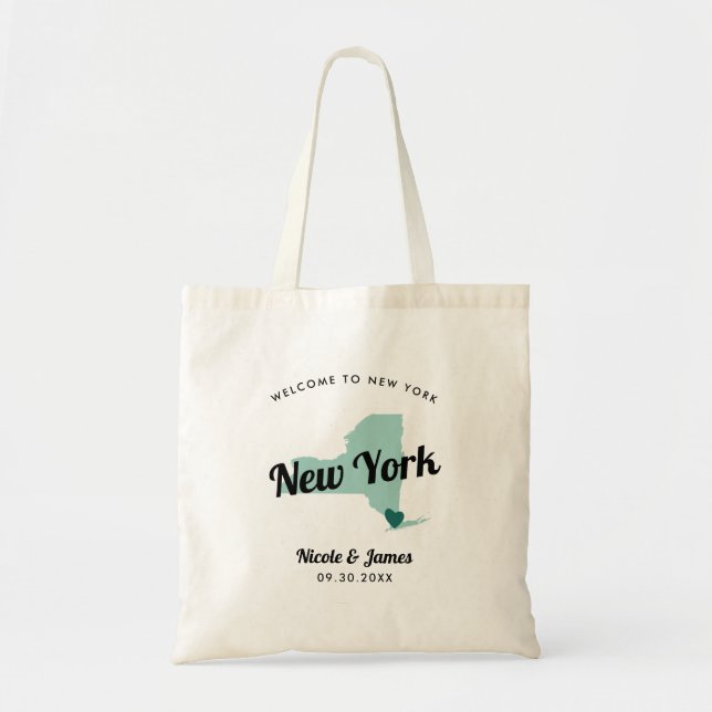 Any Colour New York Wedding Welcome Bag, Tote Bag (Front)