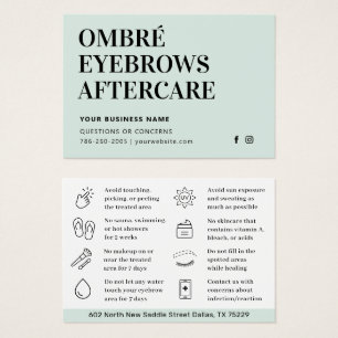 Any Colour Ombre Powder Brows Aftercare Advice