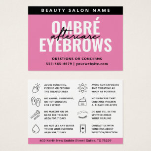 Any Colour Ombre Powder Brows Aftercare Card
