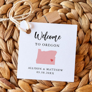 Any Colour Oregon Wedding Welcome Bag Favour Tags