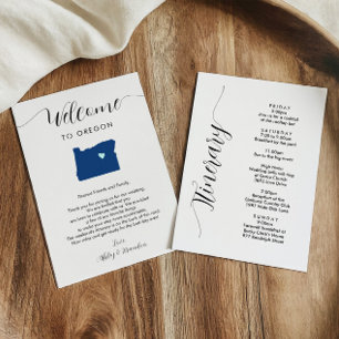 Any Colour Oregon Wedding Welcome Itinerary