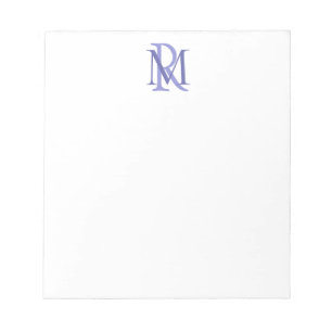 Any Colour Overlapping Initials Monogram Notepad