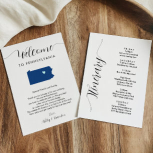 Any Colour Pennsylvania Wedding Welcome Itinerary