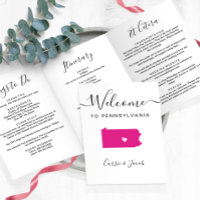 Any Colour Pennsylvania Wedding Welcome Itinerary