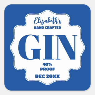 Any Colour Personalised Gin Sticker