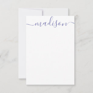 Any Colour - Personalised Script Name Note Cards