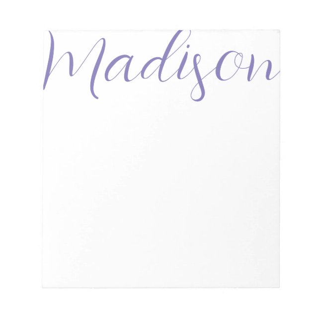 Any Colour - Personalised Script Name Notepad (Front)