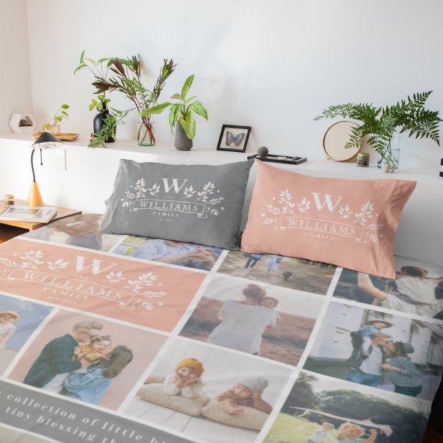 Any Colour | Rustic Family Name Monogram Pillowcase (Creator Uploaded)