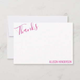 Any Colour - Script & Block Personalised Note Card