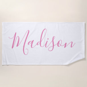 Any Colour - Script Name Beach Towel