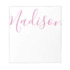 Any Colour - Script Name Personalised Large Notepa