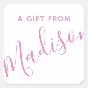 Any Colour - Script Name Personalised Stickers