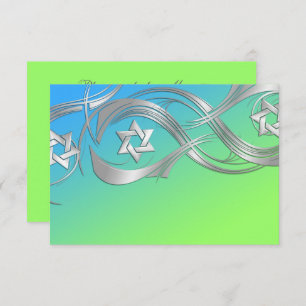 Any Colour Silver Star Swag Bat Mitzvah RSVP