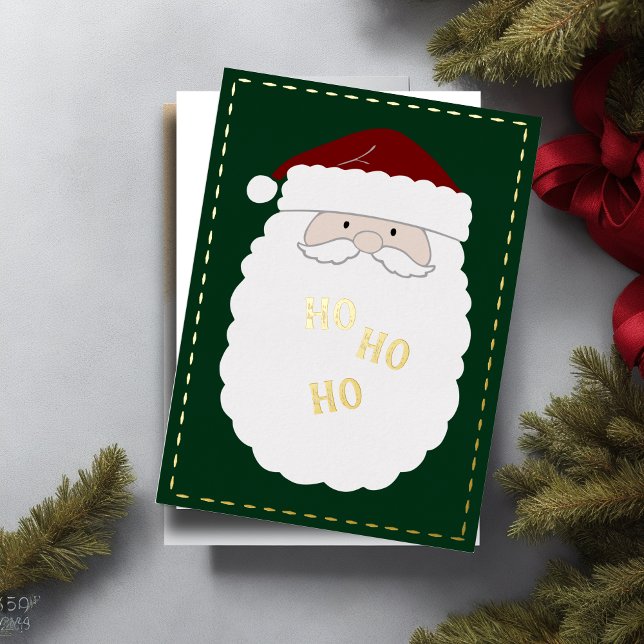 Any Colour Simple Santa Holiday Greeting Card (Creator Uploaded)