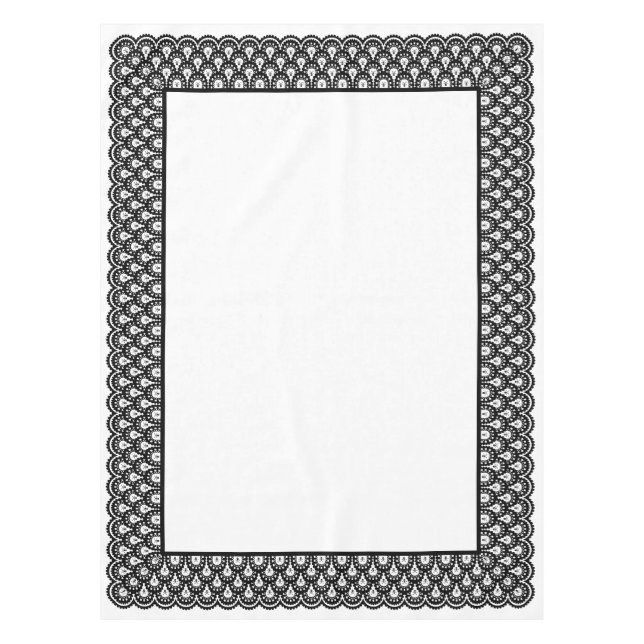 Any Colour Skull and Crossbones Lace Tablecloth (Front)