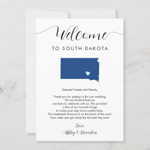 Any Colour South Dakota Wedding Welcome Itinerary