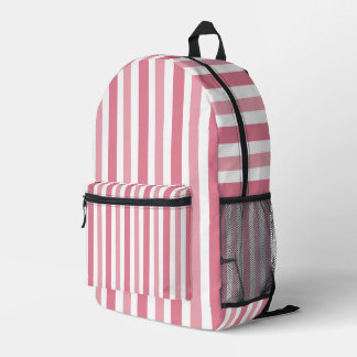 Any Colour Stripes Backpack, Elegant fashion / Red Printed Backpack