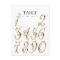 Any Colour Table Numbers Fancy Gold