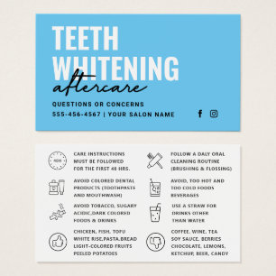 Any Colour Teeth Whitening Aftercare Instructions 