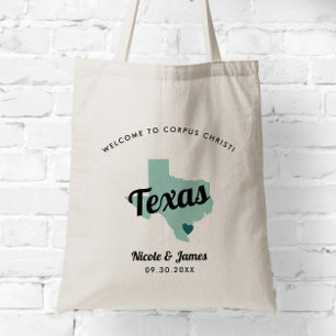 Any Colour Texas Map Wedding Welcome Bag, Tote Bag