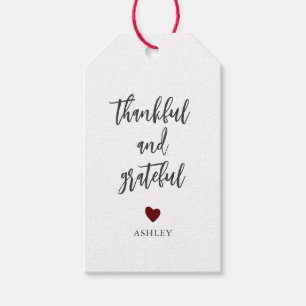 Any Colour Thankful and Grateful Thanksgiving Gift Tags