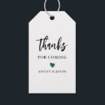 Any Colour Thanks for Coming Tag, Wedding Thank Yo Gift Tags<br><div class="desc">These are the perfect little gift tags. You may edit the colours for any part of this design. To change colours,  click personalise and then "edit using the design tool." Select the element you wish to edit,  then use the tools to make the changes.</div>