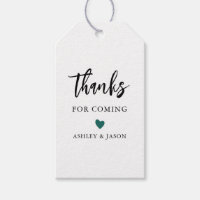 Any Colour Thanks for Coming Tag, Wedding Thank Yo