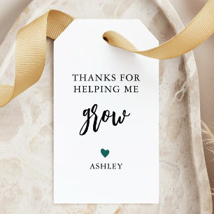 Any Colour Thanks for Helping Me Grow, Thank You Gift Tags