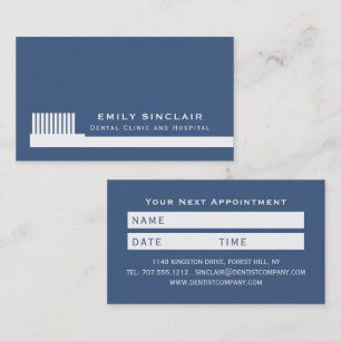 Any Colour Toothbrush, Dentist Appointment Business Card