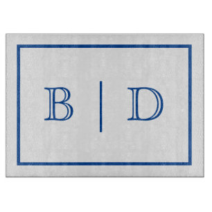 Any Colour- Two Letter Monogram Glass Cutting Boar Board