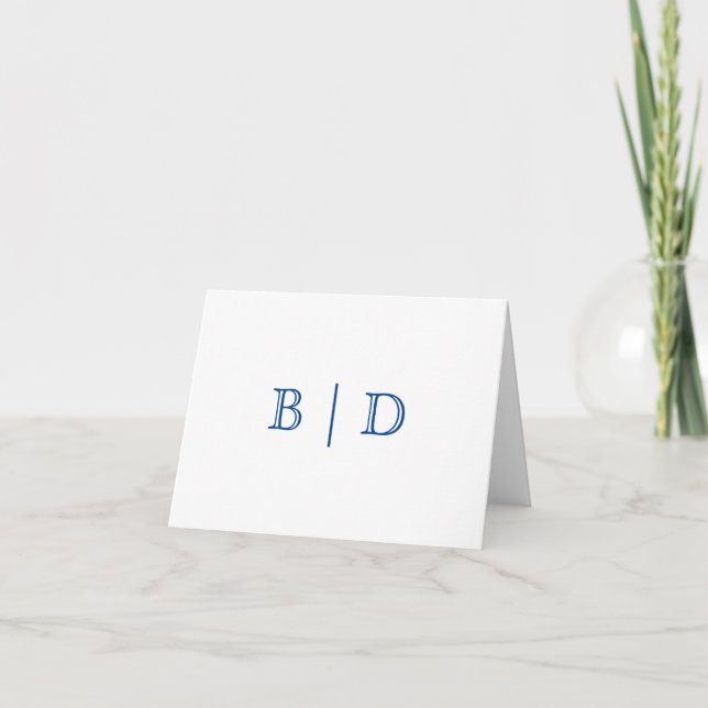 Any Colour - Two Letter Monogram Note Cards (Front)