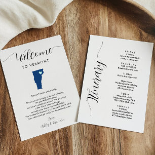 Any Colour Vermont Wedding Welcome Itinerary