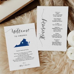 Any Colour Virginia Wedding Welcome Itinerary