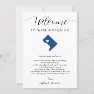 Any Colour Washington DC Wedding Welcome Itinerary
