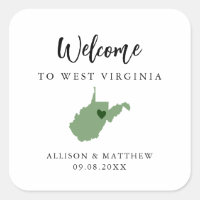 Any Colour West Virginia State Wedding Welcome Bag