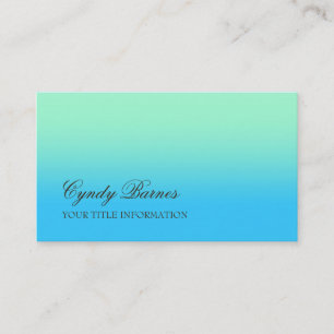Any Colour with Aqua Gradient Business Card
