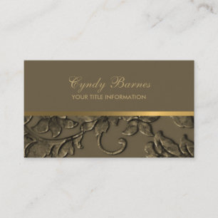 Any Colour with Bronze Damask Business Card